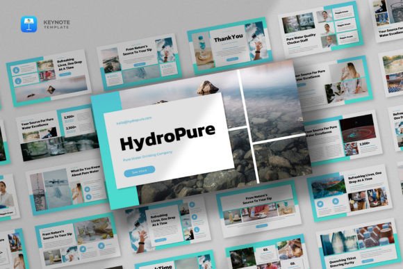 Drinking Water Keynote Template: Clean, Professional, Modern Design