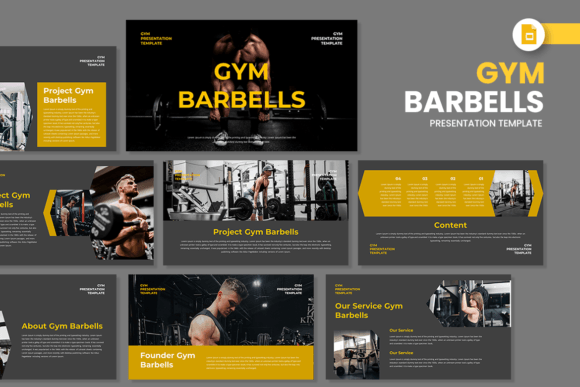 Gym Barbells: A Google Slides Template for Strong Visuals